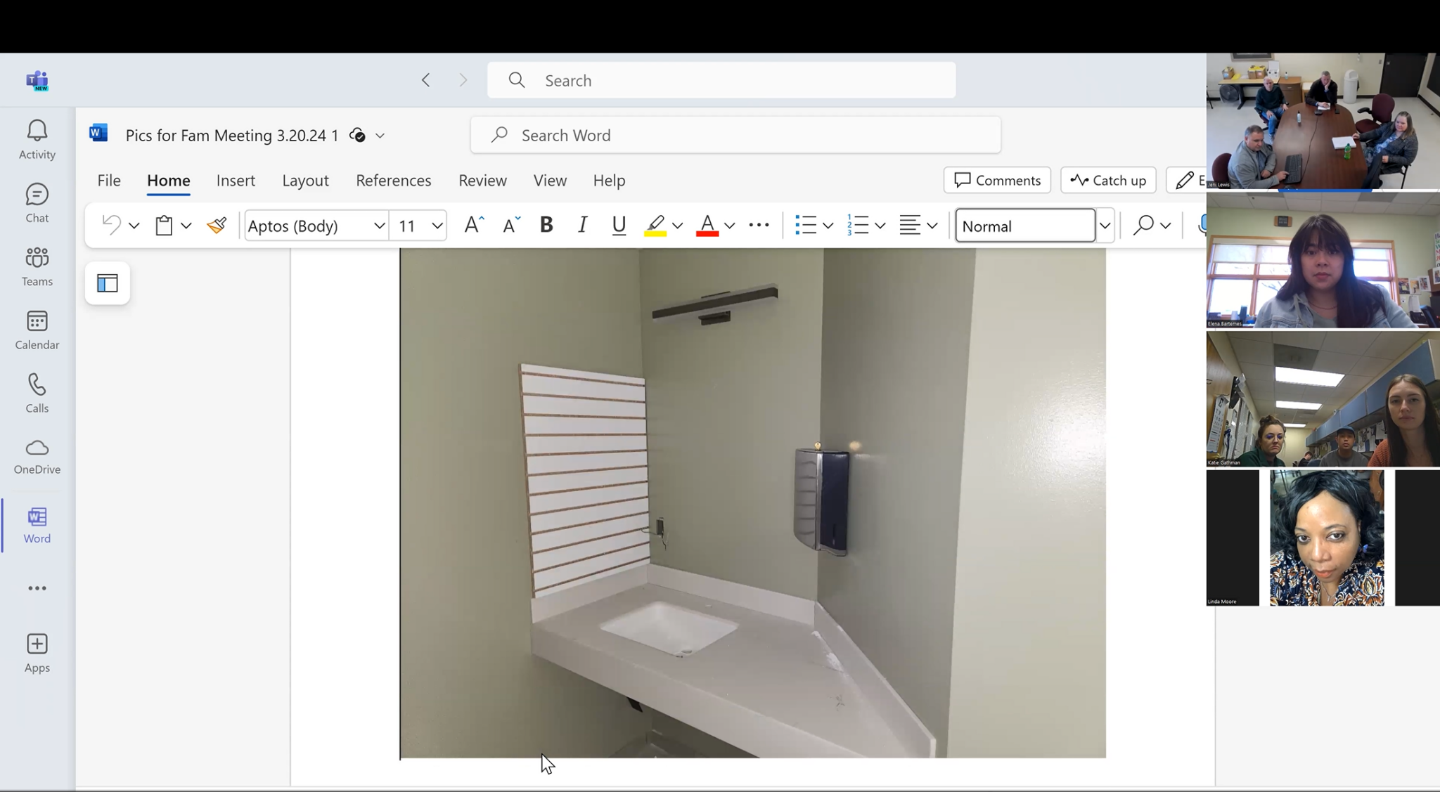 Screenshot of zoom meeting