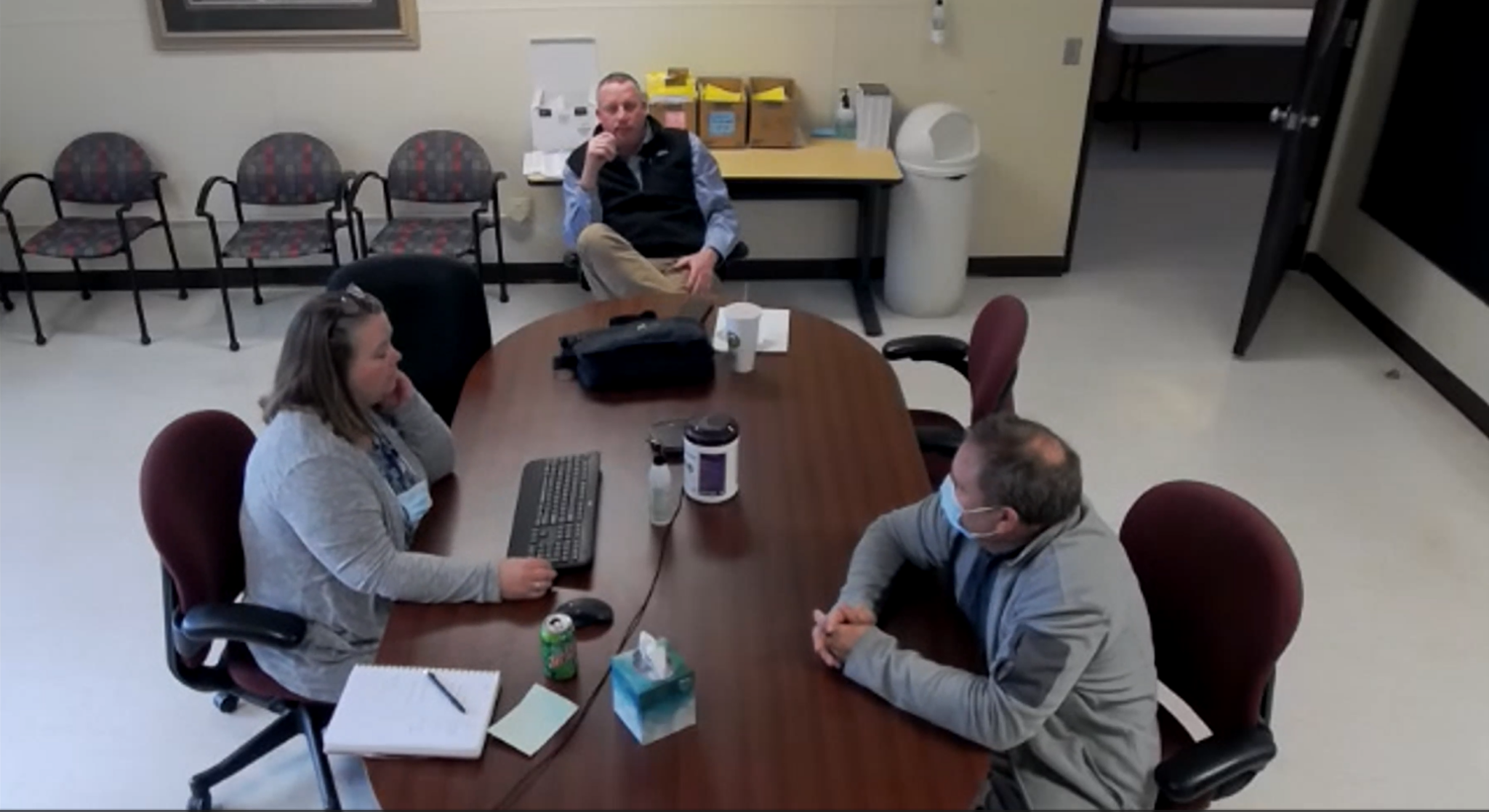 Screenshot of conference room meeting