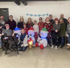 Kuhns family photo during caroling event